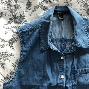 Denim Button Up Tank